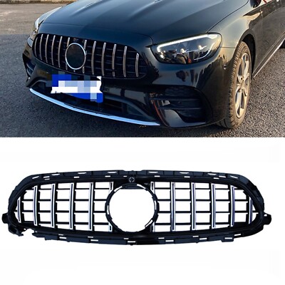 1pc GT Front Bumper Grill For Mercedes Benz E Class W213 2021-2024 Sport W/ Hole