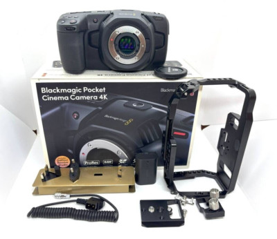 [N-MINT wz/Box&Rig] Blackmagic Design Pocket Cinema Camera 4K Black BMPCC4K F/S