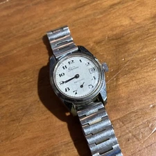 Vintage Perseo Ladies Watch Wind Up For parts or repair 17 Jewel Movement