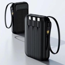 POWER BANK 12000 mAH SOLARE RICARICA RAPIDA ELEVATA CAPACITA' USCITE MULTIPLE