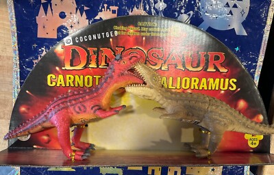 Disney Dinosaur Carnotaurus vs Alioramus Rubber Latex Battle Dino
