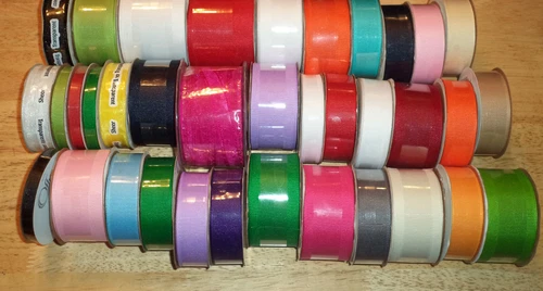 RIBBON BY THE 2 YARDS Grosgrain, SHEER, Solid Colors Choose Size & Color VARIETY