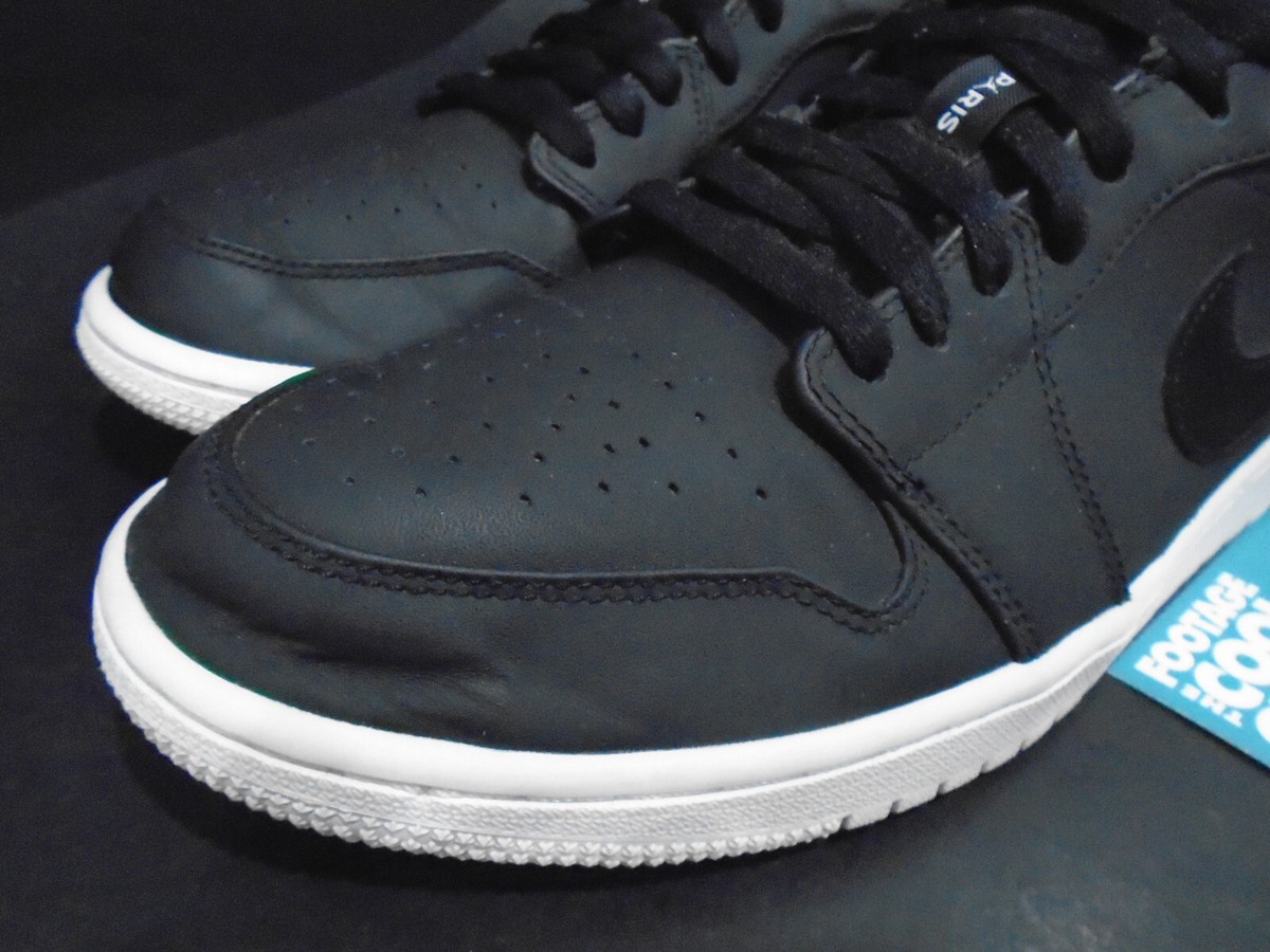 NIKE AIR JORDAN 1 RETRO LOW PSG PARIS SAINT-GERMAIN BLACK WHITE