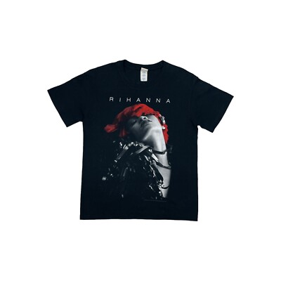 Offizielles seltenes 2011 Rihanna Loud EU Tour T-Shirt Herren Medium schwarz Grafikdruck