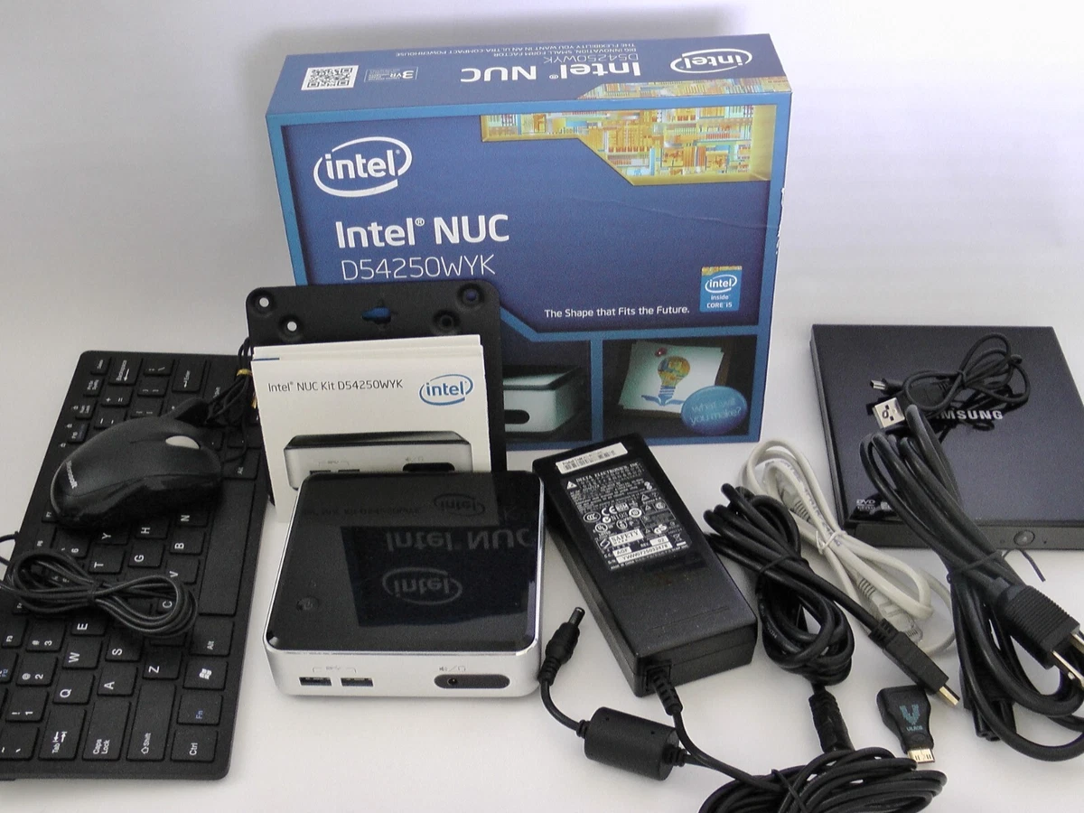 Intel NUC D54250WYK Core i5 8GB 480GB SSD WiFi Windows 10 USB DVD Keyboard Mouse