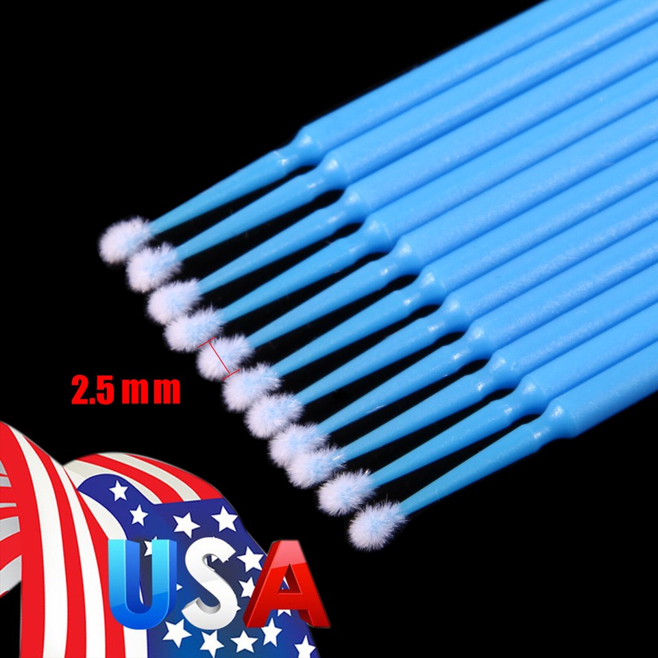 100Pc Dental Microbrush Disposable Applicators Tips Micro Brush Clean
