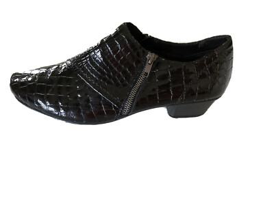 Brand New Rieker  Black Women's High Top Zipper Leather Shoes Size 9.50 Wide