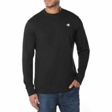 Champion Men  s French Terry Sweatshirt BLACK SMALL