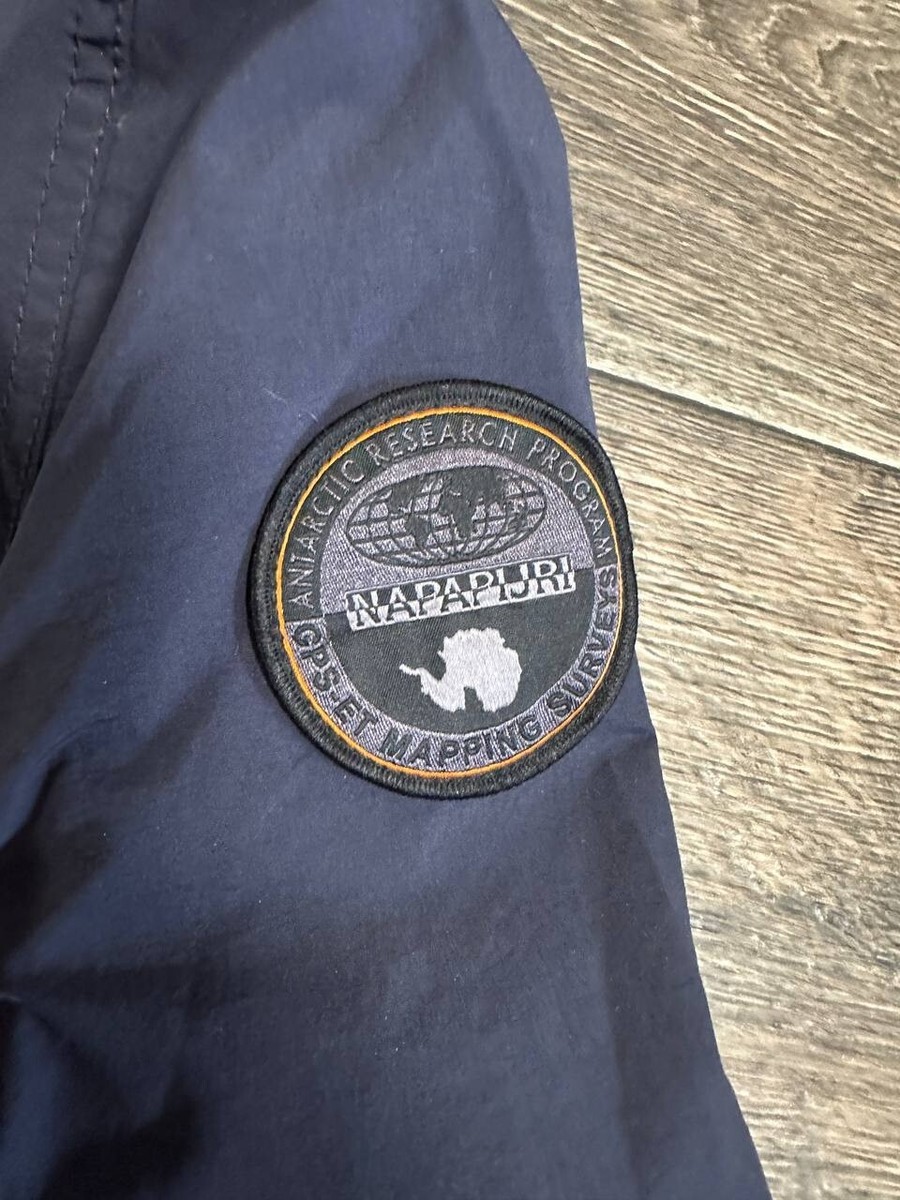 napapijri taped seams multipocket jacket hooded men blue small