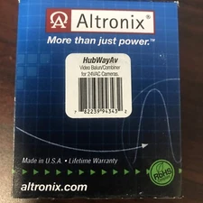 - Altronix HubWayAv video Balun/Combiner for 24 VAC cameras POE IP