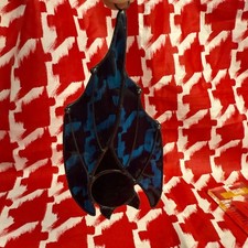 Vintage Handmade Stained Glass Bat Sun Catcher Purple Black Gothic Halloween 6"