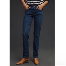 Anthropologie Pilcro Slim Boyfriend Jeans 25 dark wash mid rise stretch denim