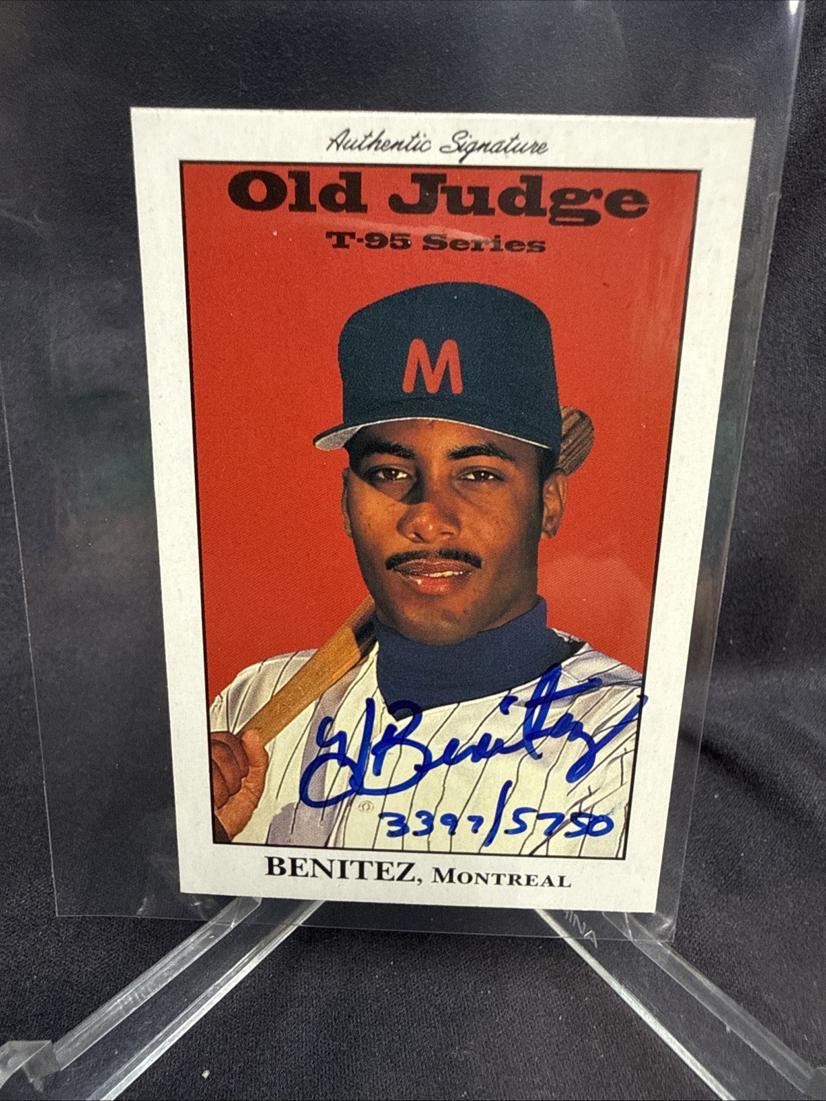 1995 Signature Rookies Old Judge - T-95 Minis Yamil Benitez #6 Autographs /5750