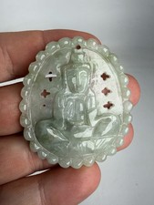Chinese Carve Jade Pendant Shoulao Immortal Scholar Buddha Longevity Guanyin 18g