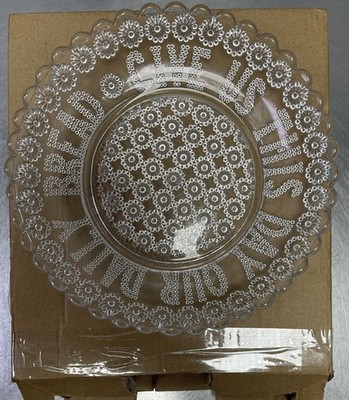 Davidson Daisy Brotteller Glas Englisch 1880er Give us this day ORIGINALARTIKEL 