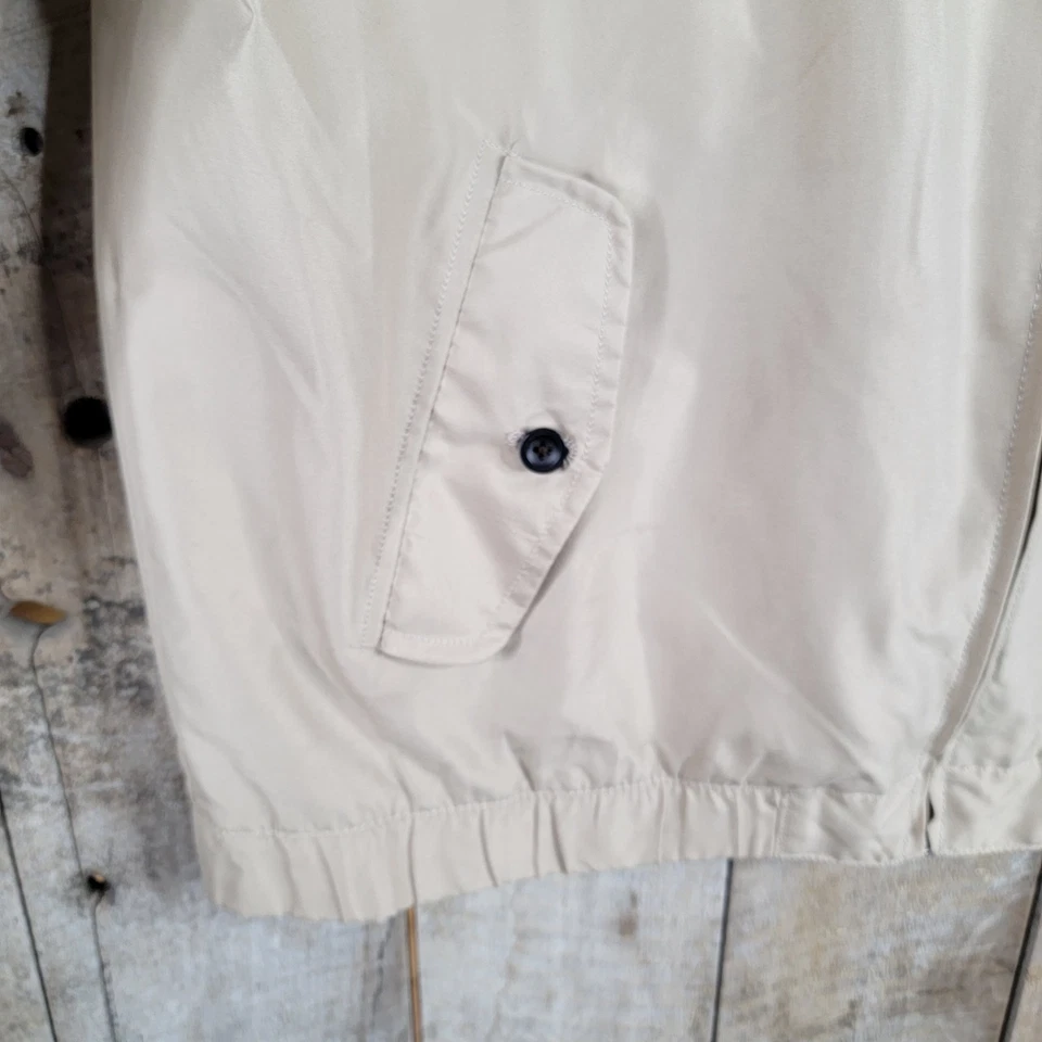 Chaps Ralph Lauren Jacket Mens Large Tan Khaki Harrington Bomber Golf Plaid 90s - Image 4 of 4