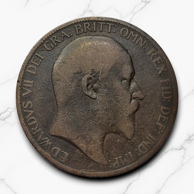 1902   Great Britain Penny Edward VII, Free Shipping!