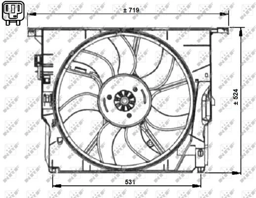 FAN ENGINE COOLING 47727 FOR N47D20C/D20D B47D20A 2.0L 4cyl N57D30A/D30B 3.0L - Image 4 of 4