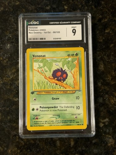 Venonat (1st Edition) graded CGC 9 for sale on eBay