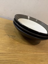 3 Denby Intro schwarz M&uuml;slischalen/Dessertschalen (19 cm)