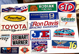 NASCAR racing/ET AL lot of vintage RACING decals / stickers (15