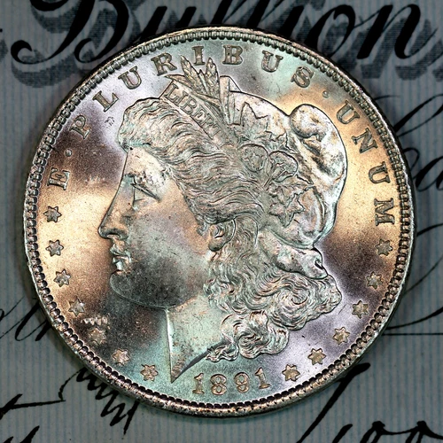 * 1891-P * SUPERB+ GEM BU MS MORGAN SILVER DOLLAR * FROM ORIGINAL COLLECTION