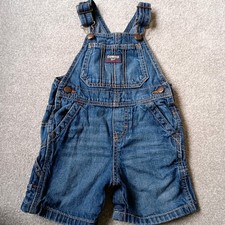 Osh Kosh Bgosh short dungarees age 18 months denim look 100% cotton