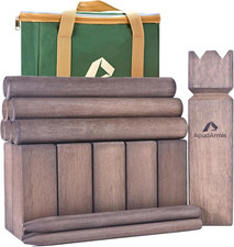 Kubb Yard Game Set, Viking Chess Outdoor Clash Toss Yard Game with Carrying Case