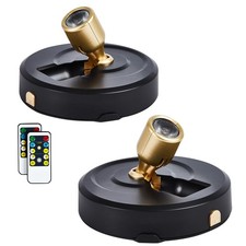 2-Pack Wireless LED Spotlight Battery Operated Picture Lights, Puck Lights wi...