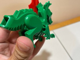 Lego Classic Green Dragon Minifigure Wings 6076 9376 6082 Vintage Incomplete