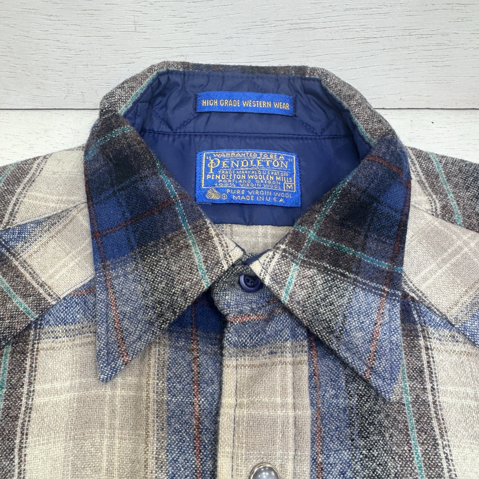 VTG Pendleton Medium High Grade Western Wear Plai… - image 4