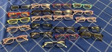 Lot Of 21 Pre-Owned Reading Glasses Assorted Styles An Magnifications 1.00 1.25