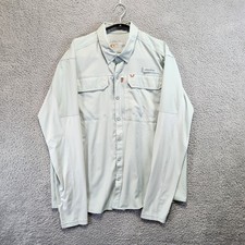 Eddie Bauer Mens L Classic Long Sleeve Button Up Blue Casual Everyday Wear