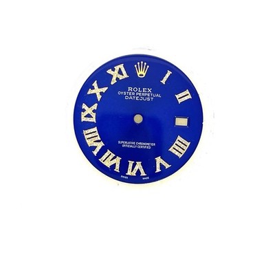 Rolex 36mm Custom Roman Blue Dial Natural Diamond Dial for Datejust 36mm
