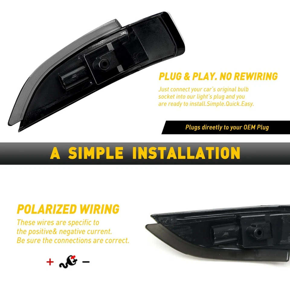 Luz de giro de señal de espejo lateral LED ámbar para Scion iM Toyota Corolla iM 2016-2018 Foto 2 de 4