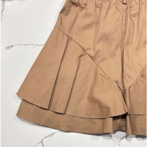 TWINSET | Brown Poplin Girls Skorts Shorts with Flounces Ruffles Twin Set Size 8 - Picture 7 of 16