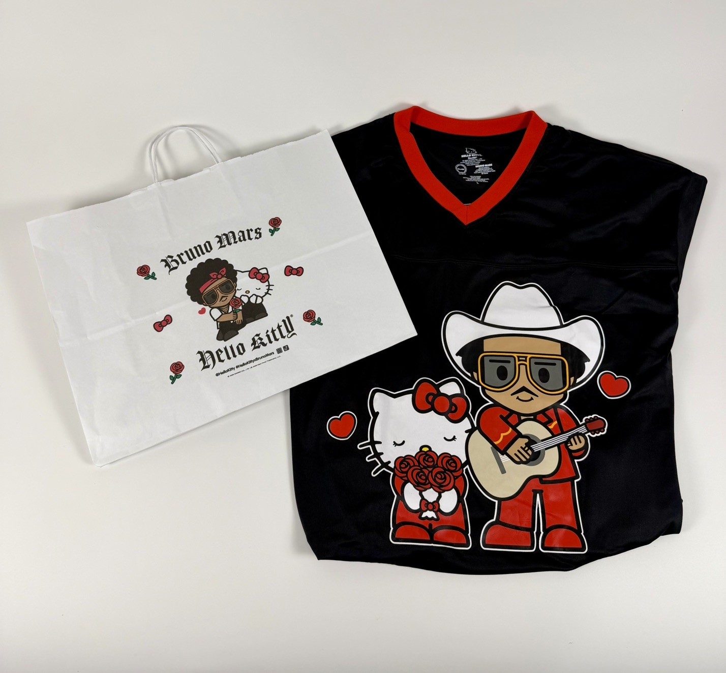 X Hello Kitty Football Jersey Large With Uline Limited Paper Bag
