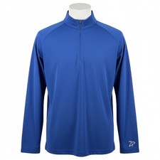 Zero Restriction Tour Series 1/4 Zip Pullover Royal Blue Golf Shirt Mens Small