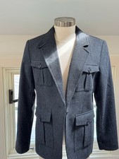 NWT 180 Banana Republic Sz 10 Safari Inspired Wool Blend Herringbone Blazer