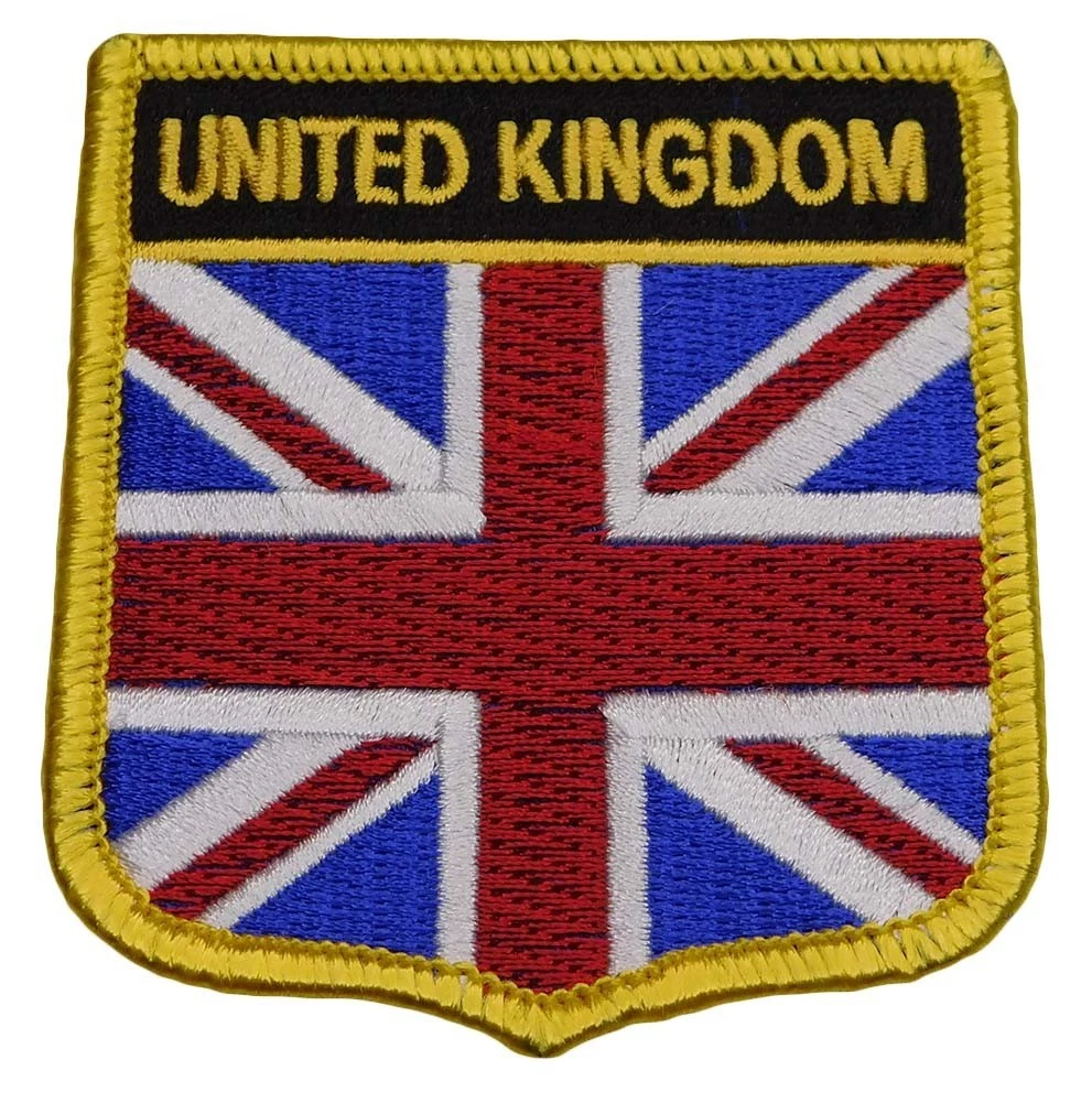Pack of 12 United Kingdom Country Embroidered Iron On Patch FPS-244