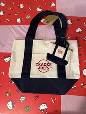Trader Joe’s Navy Blue Mini Tote With Micro Tote Charm