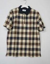 Aquascutum  Mens Iconic Macro Cotton Short Sleeve Polo Shirt navy size M - L
