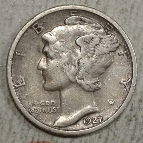 1927-S Mercury Dime, Choice Very Fine   1108-27