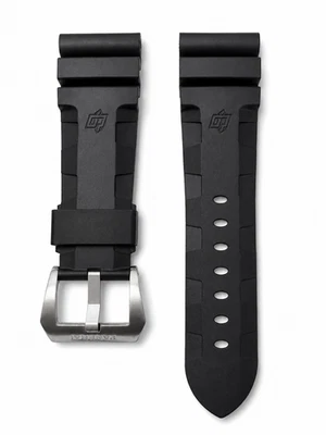 Bracelet Montre Panerai 26MM Noir Caoutchouc Avec Boucle - Photo 1/3