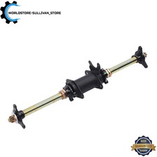 New 650mm Go Kart Rear Live Axle Assembly Kit W/ Sprocket Brake Disc Mount Hub ⭐