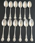 12 Towle Old Master Sterling Silver Teaspoons - 6" - 344g