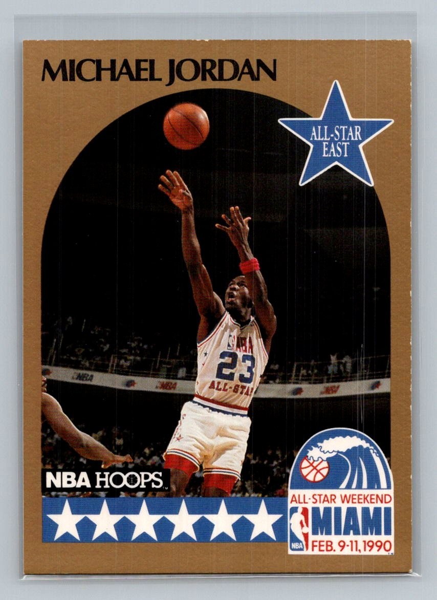 1990-91 NBA Hoops - All-Star Game Michael Jordan #5 Hall Of Fame Chicago Bulls