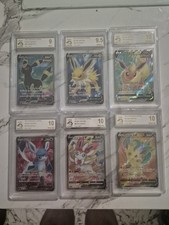 Eevee Heroes sequential set of evolutions v - minus vaporeon and espeon
