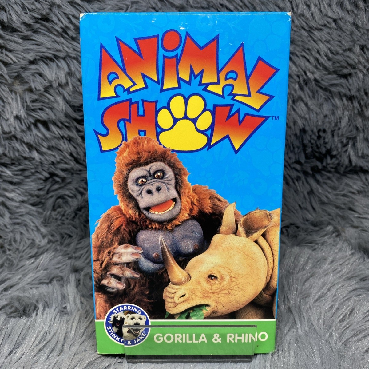 Animal Show Starring Stinky & Jake Gorilla & Rhino VHS Tape 1995