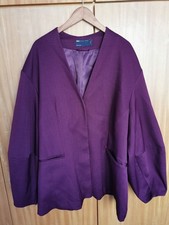 Blazer, Asos, Puffärmel, Weinrot, 2XL, gebra...